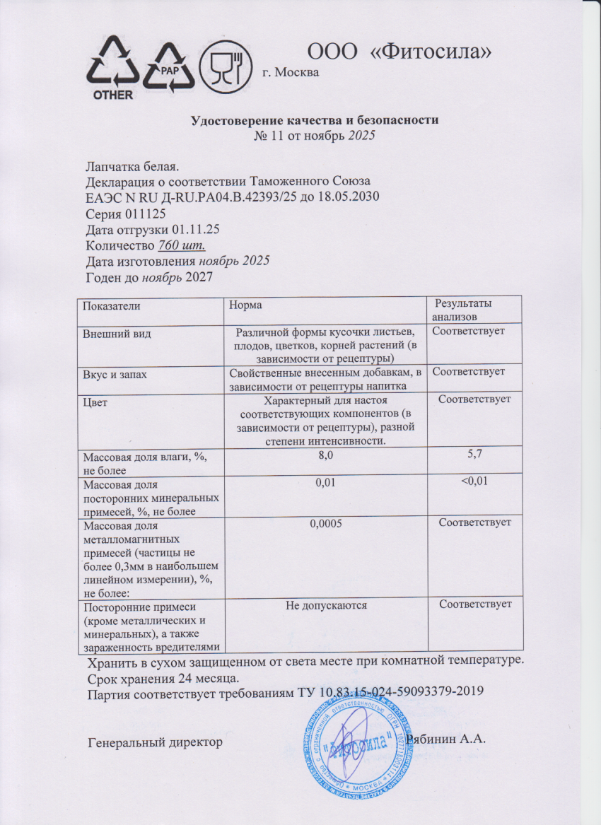 Паспорт №011125